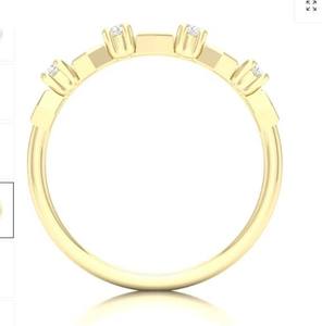 Anillo de Compromiso AMBER JEWELS de Oro Rosa con Tres Piedras de Moissanita, Plata 925 con Baño de Rodio, Certificado IGI, Corte Brillante, Unisex - Product Image 3