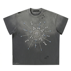 T-shirt Homme Vintage Oversize à Épaules Tombantes, Manches Courtes, 100% Coton, Haute Qualité, Logo Designer Tendance, Collection Été 2026, Vente en Gros - Product Image 6