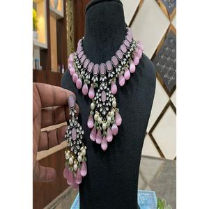 Ensemble de collier et boucles d'oreilles en moissanite plaqué argent de qualité supérieure, attrayant, pour femmes, bijoux de fiançailles, cadeau de mariage, fête - Product Image 2