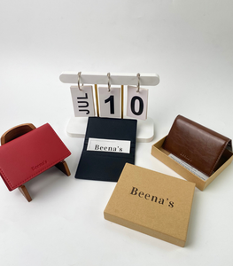 Cartera Corta con Logotipo Personalizado, Tarjetero Delgado, Monedero de Cuero, Caja de Regalo para Mujeres y Hombres - Product Image 1