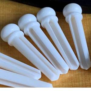 Real Ox Bone String <b>Nails</b> Pegs Acoustic Guitar Bridge Pins with <b>Brass</b> Circle and Abalone Dot Natural Crafts - Product Image 5