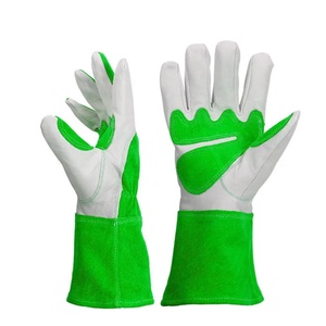 Custom Made Waterproof Anti-Vibration Anti-Slip Durable Welding <b>Gloves</b> <b>Knit</b> Wrist Cuff Silicone-Free Cow Split Leather 7 oz - Product Image 1