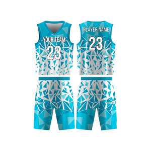 Ensemble de maillots de basket personnalisés, col en V, sans manches, impression sublimée, motif géométrique, respirant, unisexe, vêtements d'équipe pour adultes - Product Image 1