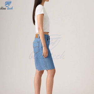 Custom Logo Women Denim <b>Shorts</b> High Quality Stretch High Waist Jean <b>Shorts</b> Supplier OEM ODM Wholesale Price - Product Image 2