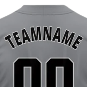 Camiseta de Béisbol Gris de Manga Corta con Botones, Uniforme de Equipo Personalizado, Ligera, Transpirable, Deportiva - Product Image 6