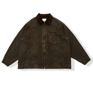 Men's <b>Jackets</b> Custom Distress Heavy Duck Canvas Work <b>Jacket</b> With Lined Vintage <b>Worker</b> Detroit <b>Jacket</b> Heavyweight Carpenter - Product Image 2