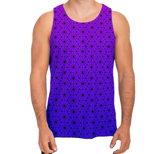 Camiseta sin Mangas con Patrón Geométrico para Hombre, Cuello Redondo, Tejido de Punto, Estilo Casual, Transpirable, de Secado Rápido, Ropa Deportiva de Poliéster/Algodón - Product Image 1