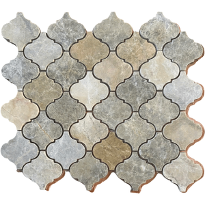 Lantern <b>Mosaic</b> Stone Tile Polished Irregular Shape Modern Bathroom Interior Wall Water Resistant 8mm - Product Image 3