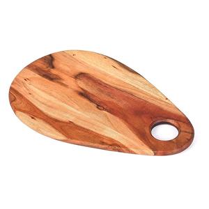 Planche à découper en bois tendance, forme rectangulaire, finition naturelle, réutilisable, passe au lave-vaisselle, épaisseur 1,3 cm, idéale pour couper les légumes - Product Image 2