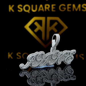 Pendentif Hip Hop Personnalisé pour Enfants et Hommes avec Moissanite en Argent Sterling 925, Lettres Majuscules, Design Glacé, Nouveauté - Product Image 6