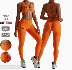 Conjunto de Yoga para mujer, ropa de gimnasio para entrenamiento, conjunto de Yoga transpirable para mujer, conjuntos de Yoga de nailon para adultos - Product Image 3