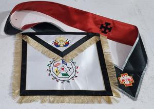Regalia Masónica del Rito Escocés, Grado 32, Maestro del Secreto Real, delantal + banda, color púrpura, talla única - Product Image 2