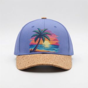 Gorra de béisbol Sunset Palm Cork Brim, deportiva, para exteriores, con diseño novedoso, ventilada, universal, de primera calidad, para hombre, modelo A1 - Product Image 1