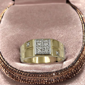 Anillo de Oro de 14K Premium para Caballero con Diamante Natural de Corte Brillante Redondo de 0.40Ct, Certificado IGI, Chapado en Rodio, Moderno para Uso Profesional - Product Image 5