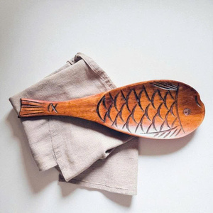 ช้อนไม้รักษ์โลกแบบเป็นมิตรต่อสิ่งแวดล้อม ช้อนไม้ธรรมชาติสำหรับทำอาหารในครัว ขายส่ง ช้อนซุปไม้ทำมือคุณภาพพรีเมียม ใช้ซ้ำได้ - Product Image 2