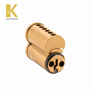 Cylindre à noyau interchangeable petit format, plusieurs options de rainures, laiton satiné, 6 rainures en H pour la sécurité des bâtiments commerciaux - Product Image 6