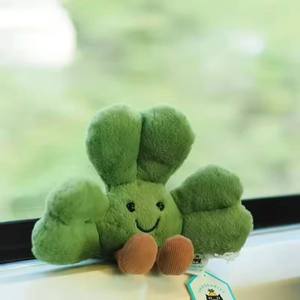 For JELLYCAT Creative Cartoon Cute Keychain Pendant Clover Plush Doll Ornaments Unique Gift <b>Stuffed</b> Animal <b>Toy</b> New Product - Product Image 1