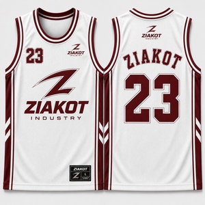 Maillot de basket-ball authentique rétro blanc et bordeaux personnalisé, le plus vendu en gros directement de l'industrie - Product Image 1