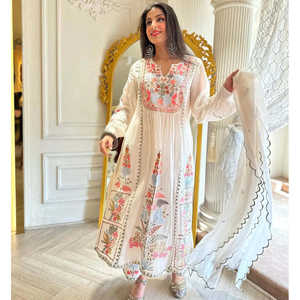 Ensemble de costume pakistanais en tissu véritable coloré Malti, travail manuel ---SD01 - Product Image 6