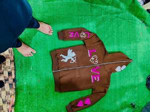 Sweat à capuche zippé intégral en molleton de coton épais pour homme, fabriqué en usine, écologique, personnalisé avec impression en relief, collection automne - Product Image 6