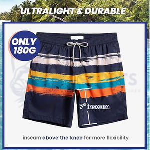 ราคาขายส่ง กางเกงขาสั้นผู้ชาย ดีไซน์ใหม่ ทรงสลิม สวมใส่สบาย ระบายอากาศได้ดี น้ำหนักเบา เหมาะสำหรับใส่ในช่วงฤดูร้อน พิมพ์ลายได้ตามต้องการ - Product Image 5