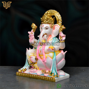 ฝุ่นหินอ่อนพระพิฆเนศ & เรซิ่นรูปเคารพ | รูปปั้นพระพิฆเนศสำหรับตกแต่งบ้าน & วัด-มาลายาส - Product Image 4