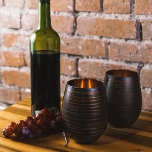 Verre à vin indien traditionnel en cuivre, artisanat héritage, gobelet ethnique indien en cuivre, design culturel, gobelet en cuivre - Product Image 1