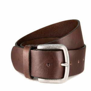 Ceinture décontractée en cuir de vachette marron de luxe, best-seller, prix de gros, pour hommes, avec boucle à ardillon en alliage réglable - Product Image 6