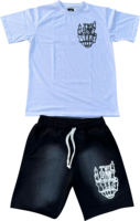 Ensemble T-shirt et short de sport décontracté pour homme de marque tendance, séchage rapide, respirant, 100 % coton, manches courtes, pour la course à pied