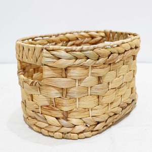 Cesta de Almacenamiento Rústica Tejida de Jacinto de Agua, Contenedor Organizador Ovalado Natural Ecológico para Ropa Sucia - Product Image 2
