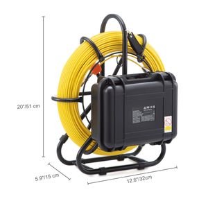 Telecamera Industriale per Ispezione Fognature con Schermo da 9 Pollici, Cavo da 300 Piedi/91,5 m, Impermeabile IP68, 12 Funzioni DVR Regolabili - Product Image 6