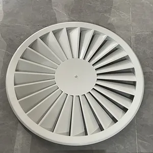 500*500mm False ceiling using commercial supply air RAL9016/9010 powder coated aluminum swirl diffuser