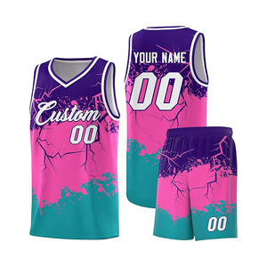 V Neck Basketball Jersey Unisex Open Collar Custom Breathable Mesh Top <b>Only</b> - Product Image 5