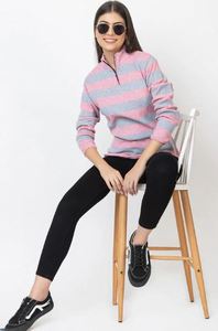 Pull d'hiver zippé à col montant, tendance et décontracté, pour usage quotidien, en promotion, par l'exportateur - Product Image 4