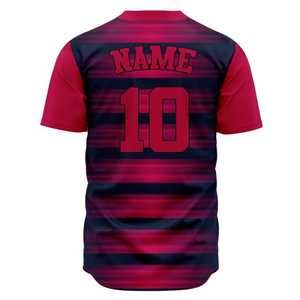 เสื้อเบสบอลแบบสั่งทำ OEM ปักกระดุมเต็มตัว ผ้าโพลีเอสเตอร์ ชุดทีมซอฟต์บอล พร้อมพิมพ์ลายแบบ Sublimation เสื้อผ้ากีฬาแบบสั่งทำส่วนตัว - Product Image 2
