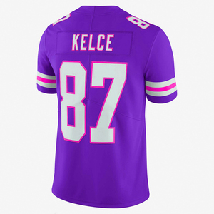 Maillot de football américain personnalisé pour adultes, col en V, 100 % polyester respirant, sublimation intégrale, nom et numéro d'équipe - Product Image 2