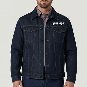 Chaquetas de Mezclilla Lavada a la Piedra Oscura, Hechas a Medida OEM/ODM, Estilo Casual, Transpirables, Corte Holgado, Estilo Urbano - Product Image 1