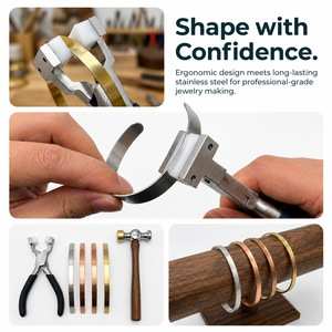 Pince à plier les bracelets professionnelle en acier inoxydable, outil de fabrication de bijoux pour le pliage, l'enroulement et la mise en forme des métaux, et fournitures d'artisanat - Product Image 4
