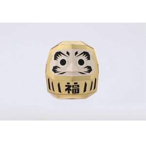 Muñeca Daruma de Papel Dorado Hecha a Mano, Estilo Japonés, Amuleto de Buena Suerte, Decoración Redonda para el Hogar, Regalo - Product Image 1