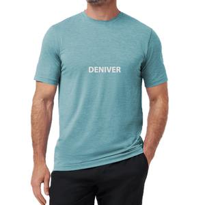 T-shirts solides doux de qualité supérieure pour hommes mélange de coton/modal/spandex col en v col côtelé manches courtes t-shirts décontractés pour garçons - Product Image 5