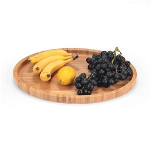 Bandeja DE SERVICIO DE MADERA circular hecha a mano vajilla duradera para el hogar y la cocina para servir y fines decorativos - Product Image 4