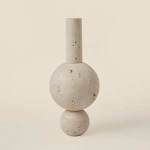 Jarrón de Travertino, Objeto Decorativo Figurativo, Centro de Mesa, Decoración para Estantería, Decoración para Mesa de Centro, Decoración para Consola - Product Image 4