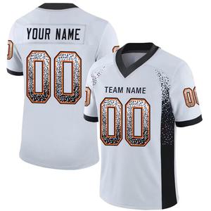 Maillot de football américain personnalisé pour homme, violet, col en V, manches courtes, impression sublimée, évacuation de l'humidité, nom de l'équipe - Product Image 2