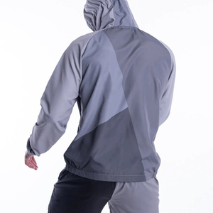 Men's Hooded Windbreaker Jacket <b>Set</b> Color Blocking Sporty Quick Dry <b>Knitted</b> Polyester Spring Outerwear Two Piece Track Suit - Product Image 3