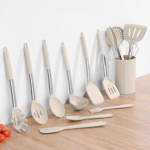 Set di 15 Utensili da Cucina in Silicone Antiaderente con Portautensili, Resistenti al Calore fino a 446°F, Antimacchia, Set di Strumenti Premium - Product Image 3