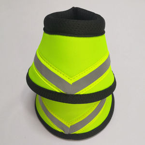 Bottes de protection pour chevaux OEM durables avec bande réfléchissante, jaune fluo, vente en gros - Product Image 4