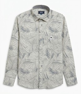 เสื้อเชิ้ตผู้ชายลายทาง กระดุมสองแถว แขนยาว ปกคอพับ ผ้าลินิน/คอตตอน ระบายอากาศได้ดี เหมาะสำหรับใส่ในฤดูร้อน - Product Image 1