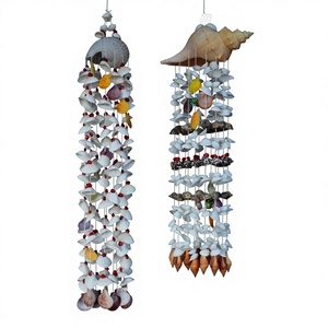 Handmade Eco-Friendly Natural Seashell Love Angel Wind Chime <b>Beaded</b> <b>Curtain</b> Living Room Decor - Product Image 1