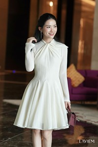 Angel White Lace <b>Dress</b> | <b>Romantic</b> and Feminine Style | Soft and Flowing Design | Elegant <b>Dress</b> for Women - Product Image 6