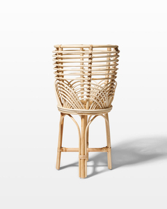 Cane rattan plant shelf greenery display <b>pot</b> <b>holder</b> discount deal freestanding planter rack - Product Image 4